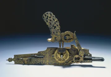 Hjullås från ett jaktgevär, ca 1660-1720