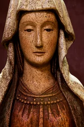 Trästaty av Saint Anne, Rennes, Ille et Vilaine, Frankrike (bilden)