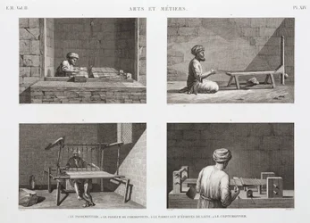 Ull och kamgarn, Vävning, Egypten, ca 1798