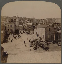 Betlehem i Judeen, Jesu födelseplats, Palestina, 1896.