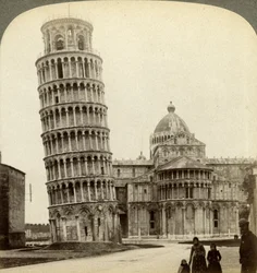 Katedralen och det lutande tornet i Pisa, Italien.