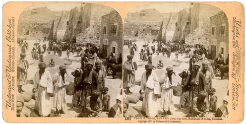 Födelsekyrkan, byggd där Jesus föddes, Betlehem, Palestina, 1900.