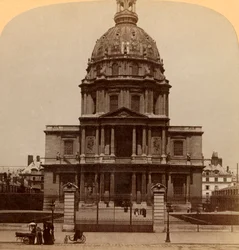Dome des Invalides, där vilar den mäktiga krigaren - Napoleon I.s grav, Paris, Frankrike, 1900.