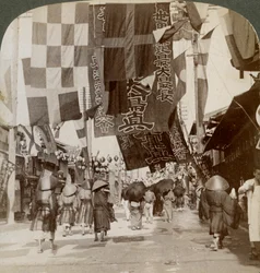 Dotombori, eller Theatre Street, Osaka, Japan, 1904