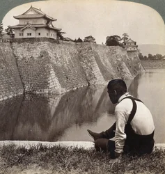 Feodalt slott av de stolta Shoguns, Osaka, Japan, 1904
