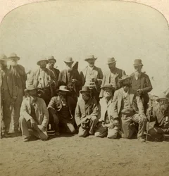 General Cronjes huvudbefälhavare efter kapitulationen, Sydafrika, Boerkriget, 1900.