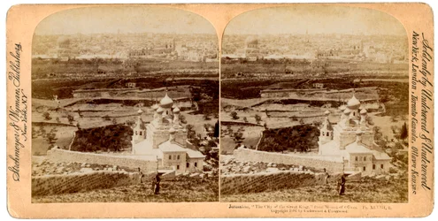 Jerusalem, sett från Oljeberget, Palestina, 1897.