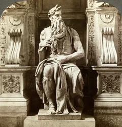 Michelangelos staty av Moses, kyrkan San Pietro in Vincoli, Rom, Italien.