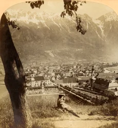 Pittoreska Innsbruck, Tyrolens huvudstad, Österrike..., 1898.