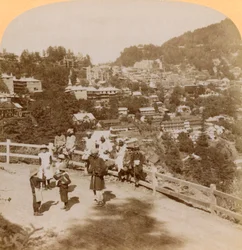 Simla, den vackra semesterorten i Himalaya-bergen..., Indien, 1902.