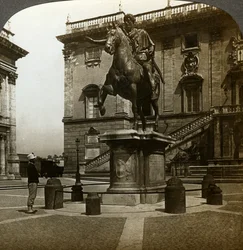 Staty av kejsaren Marcus Aurelius, Rom, Italien.