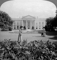 Vita huset, Washington DC, USA, c sent 1800-tal.