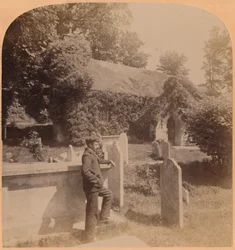 Den lilla Norman Church, pittoreskaste platsen i England, Bonchurch, Isle of Wight, 1900.