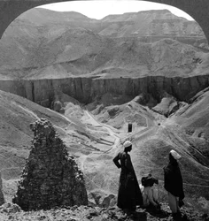 Kungadalens gravar i Thebe, Egypten, 1905.