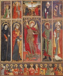 Mikaels altartavla (tempera på panel)