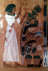 "The Fumigation of Osiris", the Book of the Dead of Neb-Qued, egyptiska, 19:e dynastin