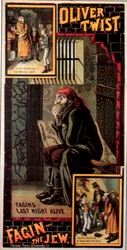 1880-tal UK Oliver Twist bokplansch