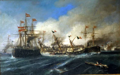 1866-07-20: Slaget vid Lissa utanför Dalmatien: österrikarna förstör den italienska flottan.