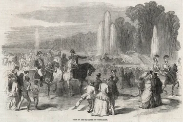 Abd al Qadir (1808-1883), algerisk frihetskämpe, med krigsminister Alphonse Henri d
