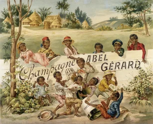 Reklamaffisch för Champagne Abel Gérard, sent 1800-tal