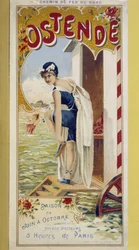Annonsaffisch för Oostende, sent 1800-tal