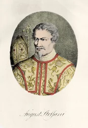 Agostino Steffani (1654-1728) italiensk tonsättare gravyr 1856