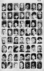 Album med fotografier samlade av Cesare Lombroso (1835-1909), italiensk kriminolog: fotografierna motsvarar olika typer av brottslingar. ”Den brottsliga människan”