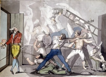 Allegori över målaren. 1800-talsgravyr.