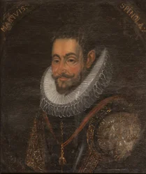 Ambrogio Spinola, genuesisk aristokrat och general i den spanska armén - Porträtt av Ambrosio Spinola (1569-1630), Anonym . Olja på duk. Mått: 65x55cm. Nationalmuseum Stockholm