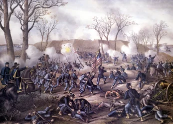 Amerikanska inbördeskriget (1861 - 1865): Första slaget vid Fort Donelson (Tennessee) 16 februari