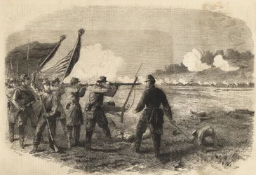 Amerikanska inbördeskriget Slaget vid Cedar Creek, i Shenandoah-dalen, den 18 oktober 1864. - Secessionskrig (1861 - 1865) eller amerikanska inbördeskriget: 19 oktober