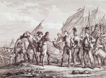Amerikanska revolutionskriget: överlämnande av general Burgoyne i Saratoga