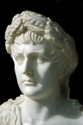 Anonym 1800-tals marmorbyst av Napoleon I, fransmännens kejsare.