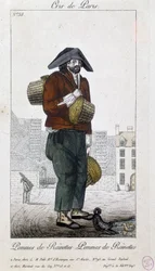 Äppelhandlare - i "" Cris de Paris", deb. 1800-talet