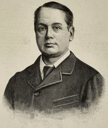 Archibald Philip Primrose, 5th Earl of Rosebery (1847-1929), brittisk politiker, gravyr efter ett fotografi av J Jerrard från L