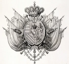 Arms of Tuscany, tidigt 1800-tal. Leopold av Toscana.