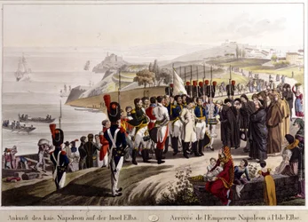 Ankomst från Napoleon till Elba Island
