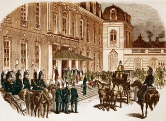 Ankomst av Louis Napoleon Bonaparte (Louis-Napoleon III) till Elysee dagen efter hans val.