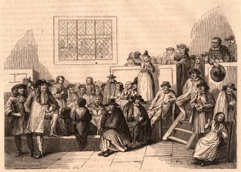 Assembly of Quakers på 1700-talet i London, Storbritannien