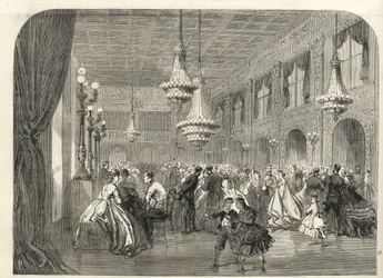 Baden Baden (Baden-Baden), Tyskland - Inuti samtalsrummet - 1867