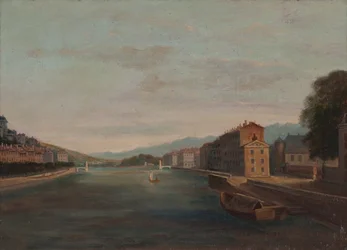 Banks of the Isère i Grenoble 1864 (Olja på duk)