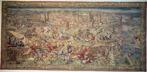Slaget vid Pavia. Gobeläng. 1600-talet. Museet i Capodimonte, Neapel.
