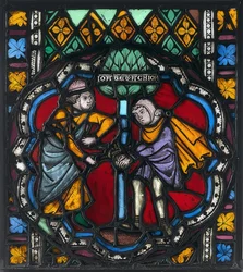 Betydande glasruta. Strasbourg, omkring 1270 (troligen tidigare från St. Thomas)