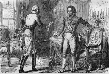 Bernadottes svek - Jean Baptiste Jules Bernadotte (1763-1844) tog emot ett sändebud (hemlig agent) från Preussen till Stockholm, Sverige den 18 december