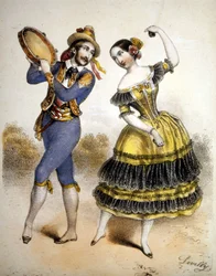 Bolero. Gravyr omkring 1850.