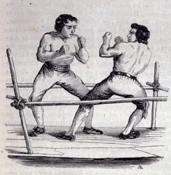 Boxarna Daniel Mendoza (1764-1836) och Richard Humphries (Humphreys) 1790. Gravyr från 1800-talet