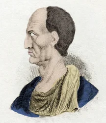 Caius Marius kallade den vise mannen (157-86 f.Kr.) för general och romersk statsman. Gravyr av 1800-talet.