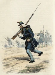 Carabiniers of the Orleans jägare av den franska armén, skapade 1840 och skickade till Algeriet 1841, In "" L