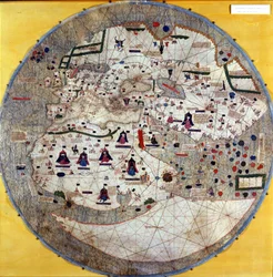 Katalanska planisfären från början av 1400-talet. Bibliotek för huset Este (Biblioteca Estense), Modene.