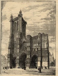 Cathedrale Saint-Pierre-et-Saint-Paul de Troyes - Champagne-Ardennes - gravyr i "" PATRIE" - PECTUREQUIREQUE BESKRIVNING AV FRANKRIKE I 6 VOLYER AV LUCIEN HUARD - slutet 19:e